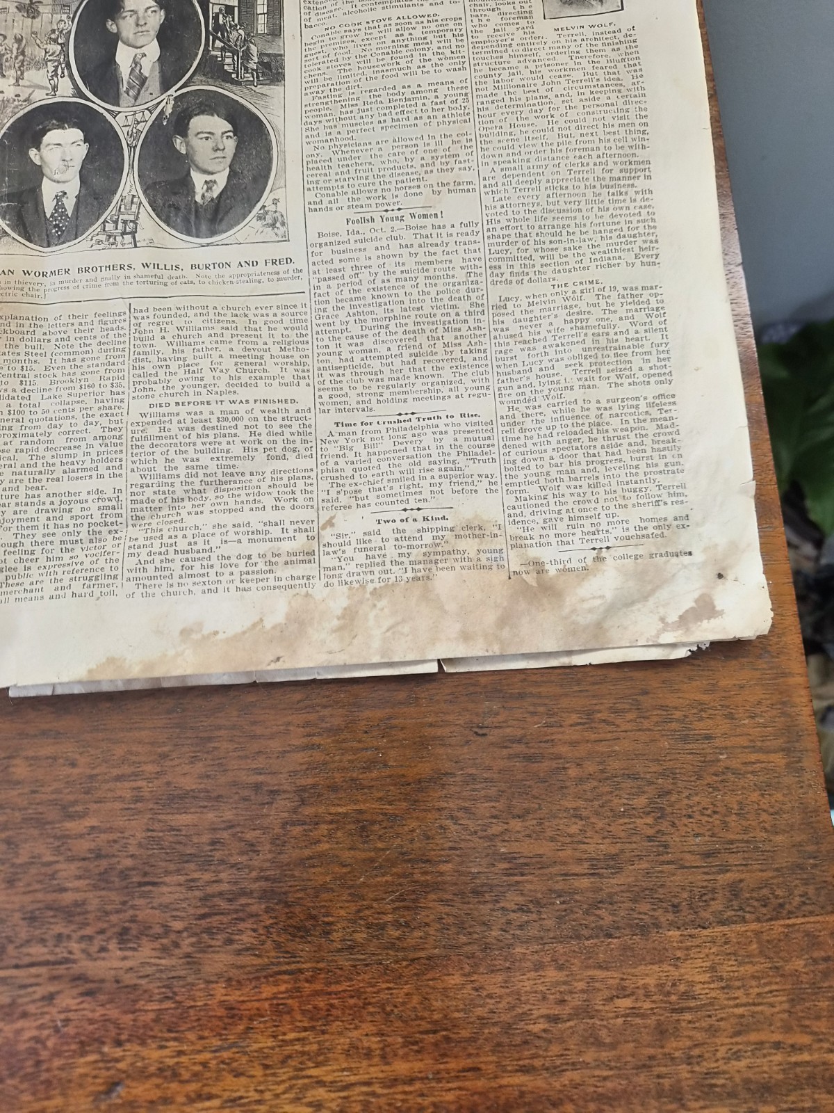 ANTIQUE NEWSPAPER: 1903 Saturday Globe, Utica, NY, Bulls & Bears