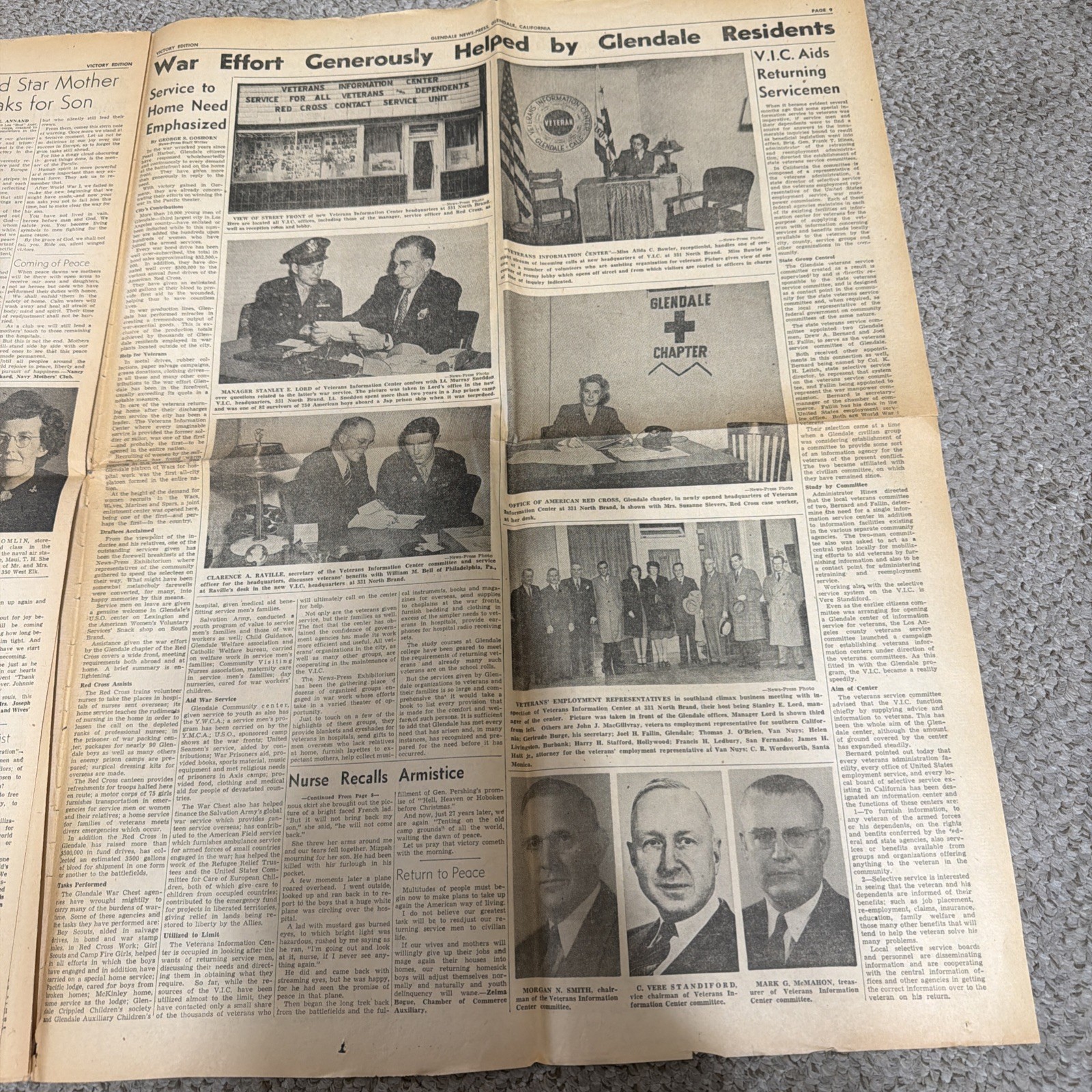 Glendale News-Press May 1945 Victory Extra War Ends in Europe