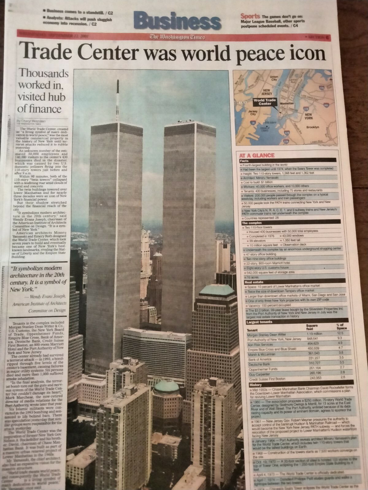 Newspapers- 9/11-INFAMY, HIJACKED PLANES CRASH INTO WORLD TRADE CENTER, PENTAGON