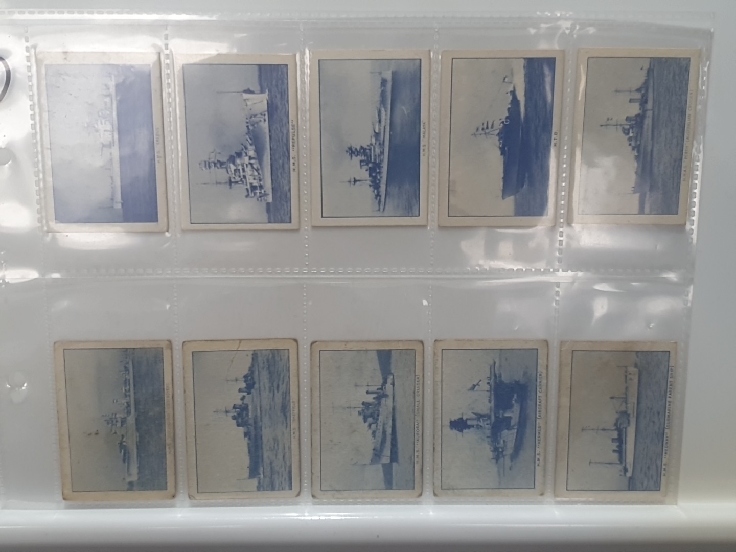 1940’s Daily Mail Overseas Cigarette Cards, x10 Naval Vessels (Lot9)(Cig1)