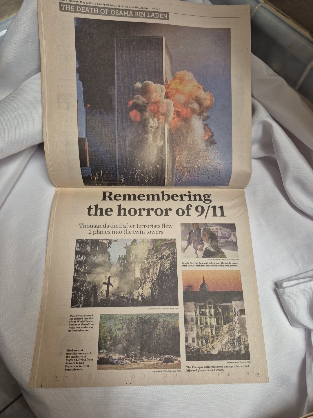 Sanfrancisco Chronicle May 2 2011 US Kills Osama Bin Laden