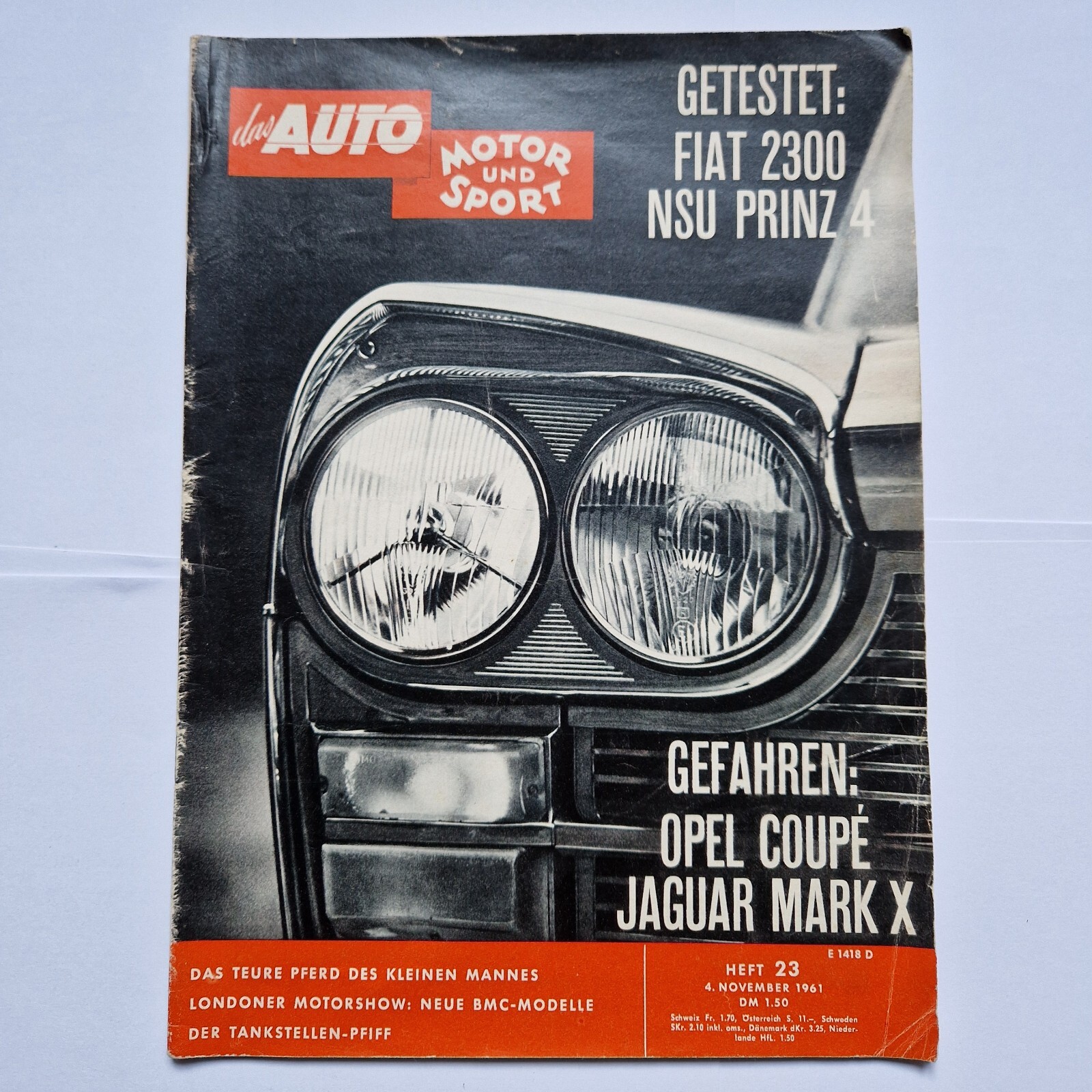 Car Magazine: The AUTO MOTOR And SPORT 1961 No. 23 Collector’s Item Vintage