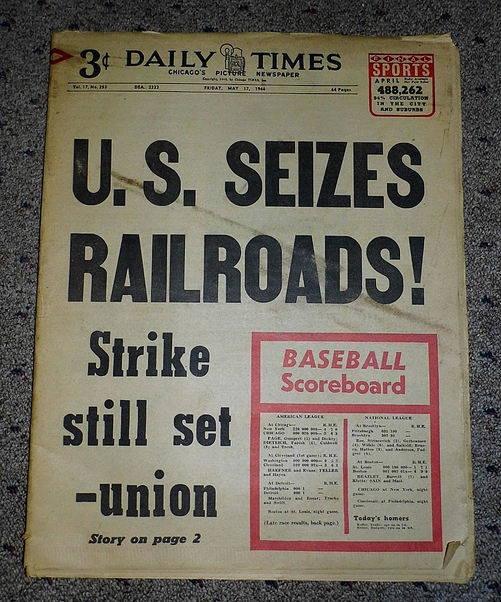 Chicago Daily Times Picture Newspaper Friday May 17, 1946~GREAT PERIOD ADS!
