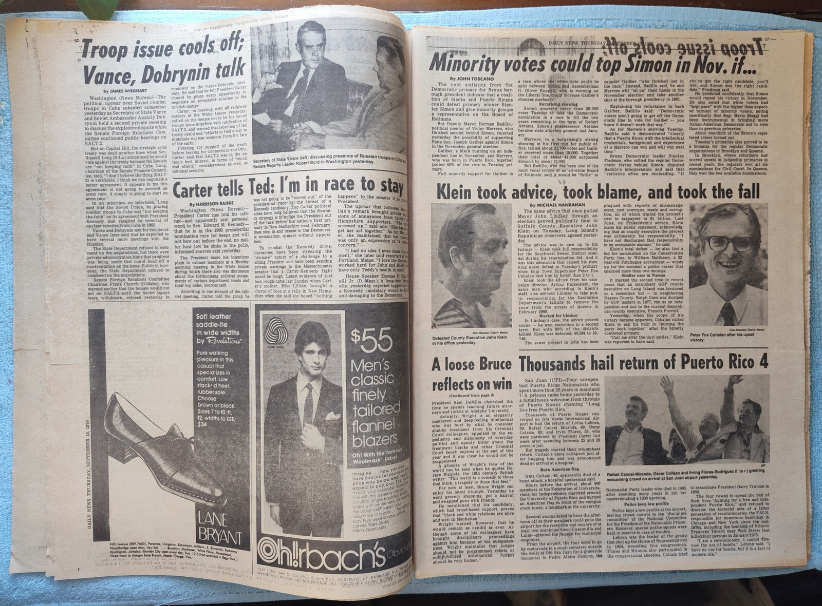 New York Daily News 13 September 1979 Jimmy Carter Carl Yastrzemski 3000th Hit +