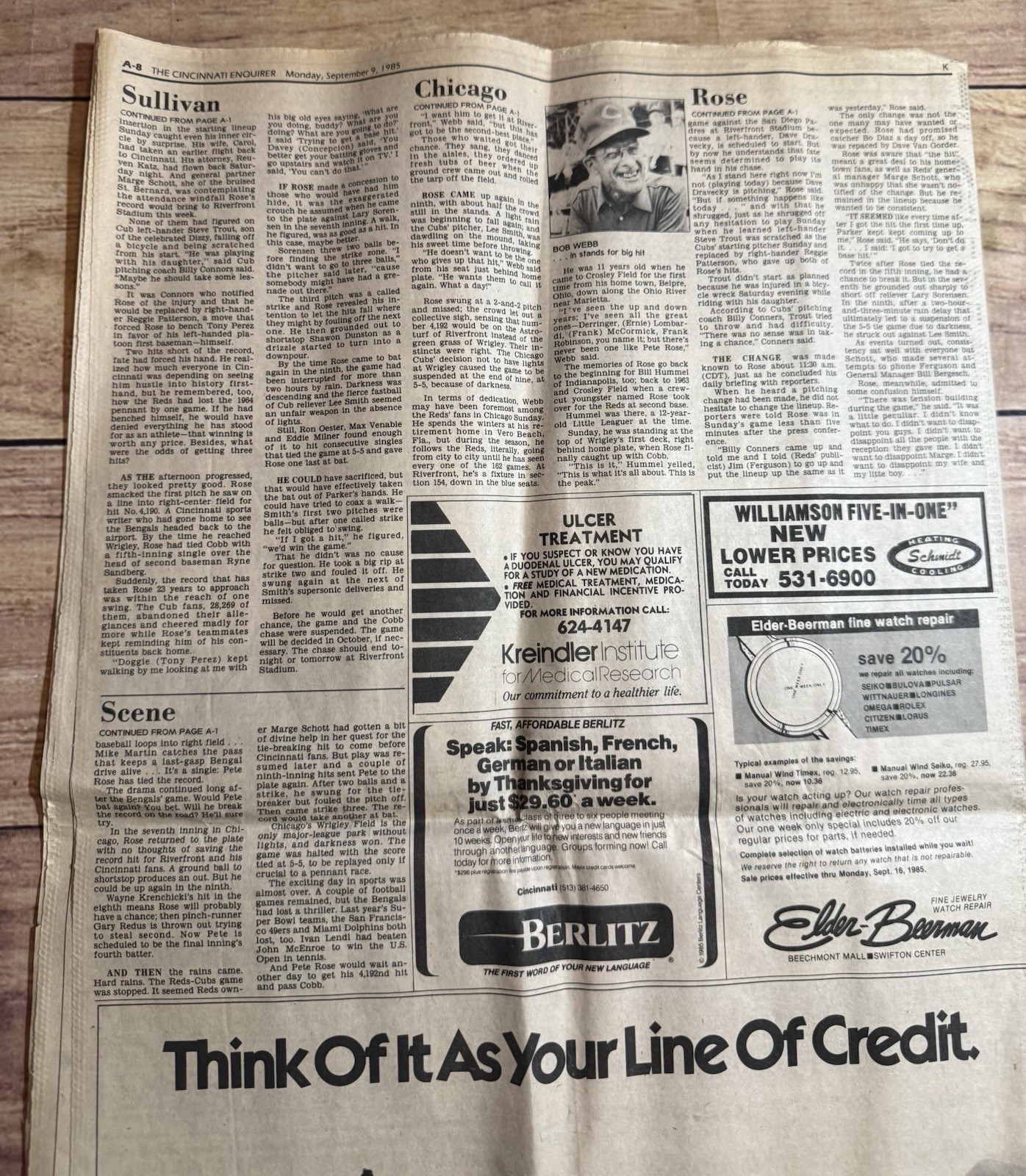 Cincinnati Reds Newspaper Lot Of 3 Cincinnati Enquirer Johnny Bench 1989 Rose 85