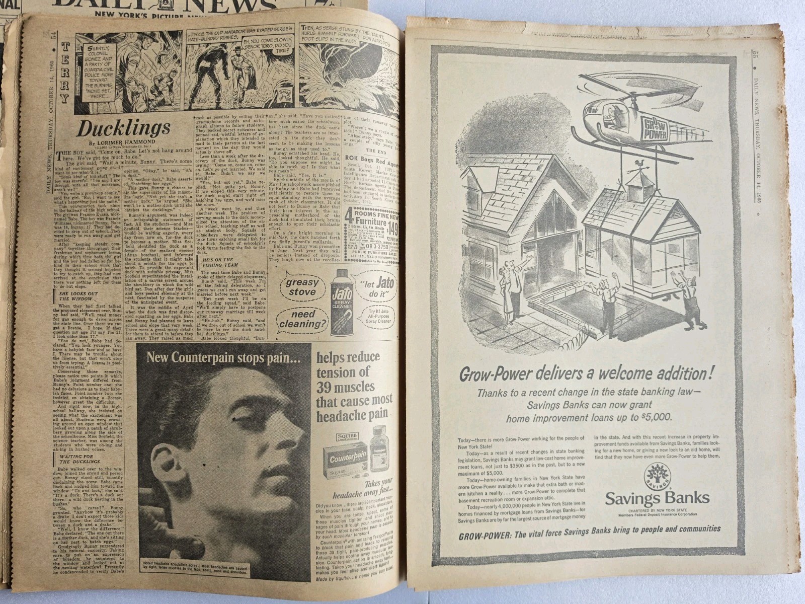 Lot of 2 – GIRL 12, KIDNAP FROM SCHOOL New York Daily News October 12 & 14 1965