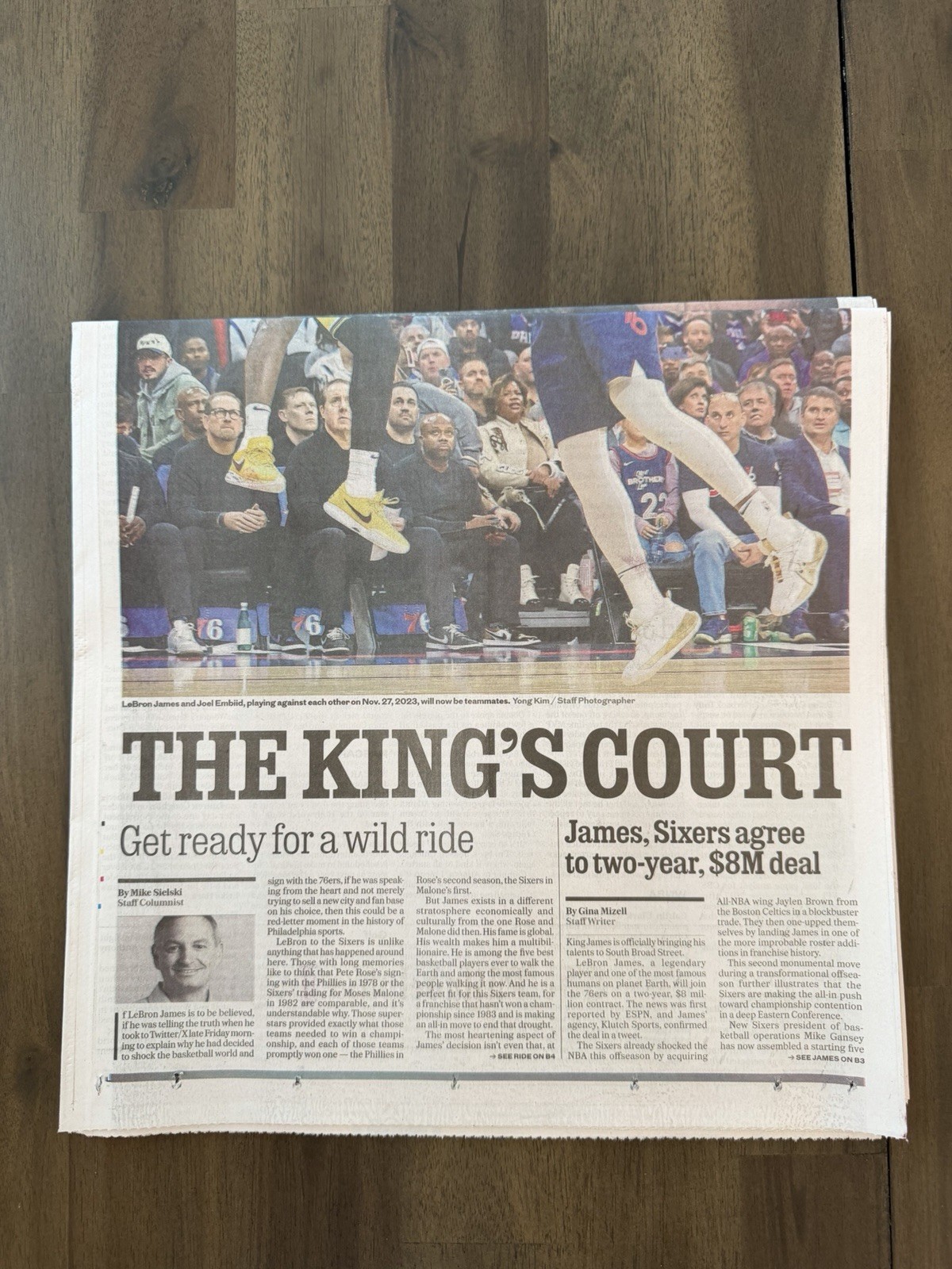 Lebron James Philadelphia 76ers Philadelphia Newspaper 7/25/26