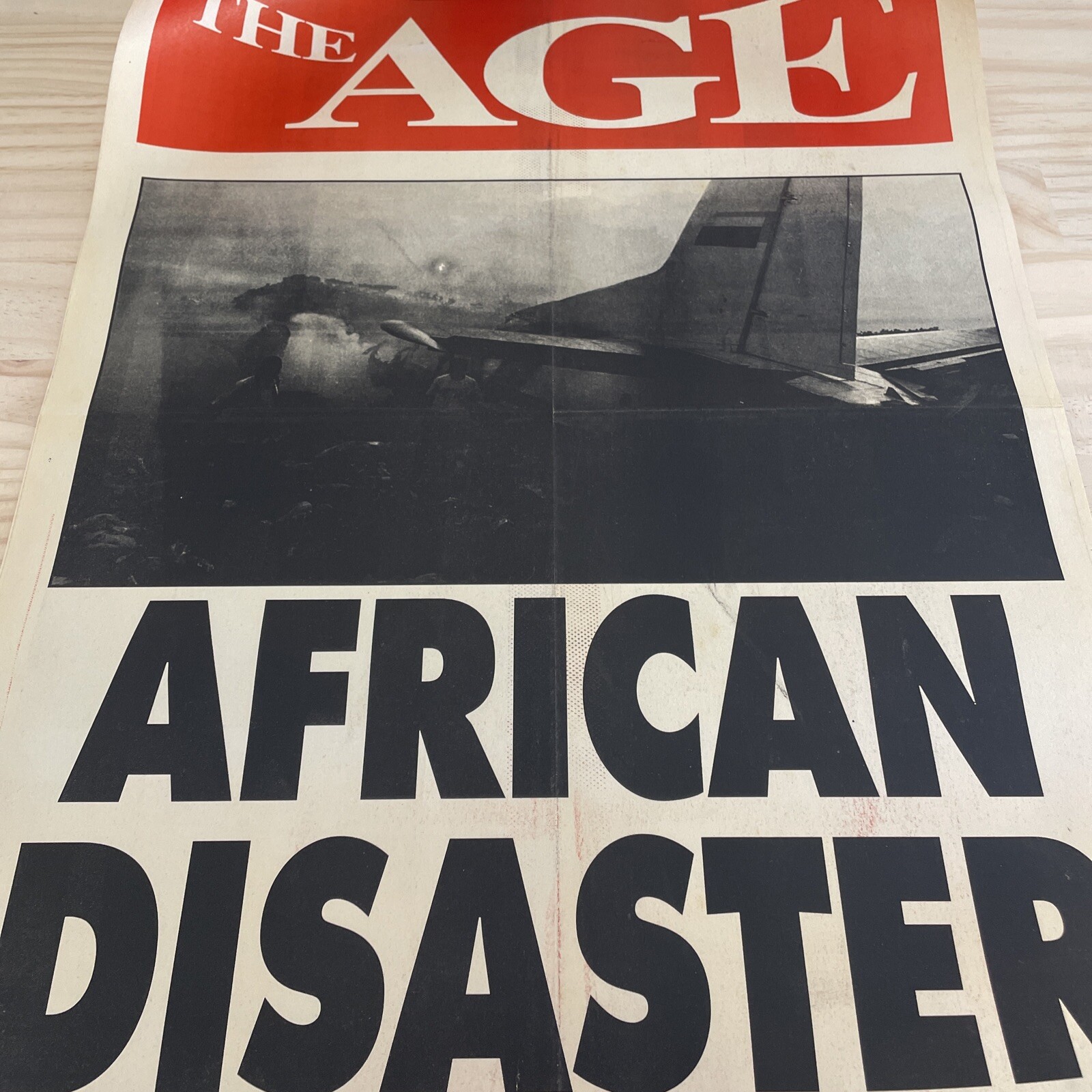 ORIGINAL RETRO Junk Cage Poster Mancave African Plane Crash Disaster 1996 An 32