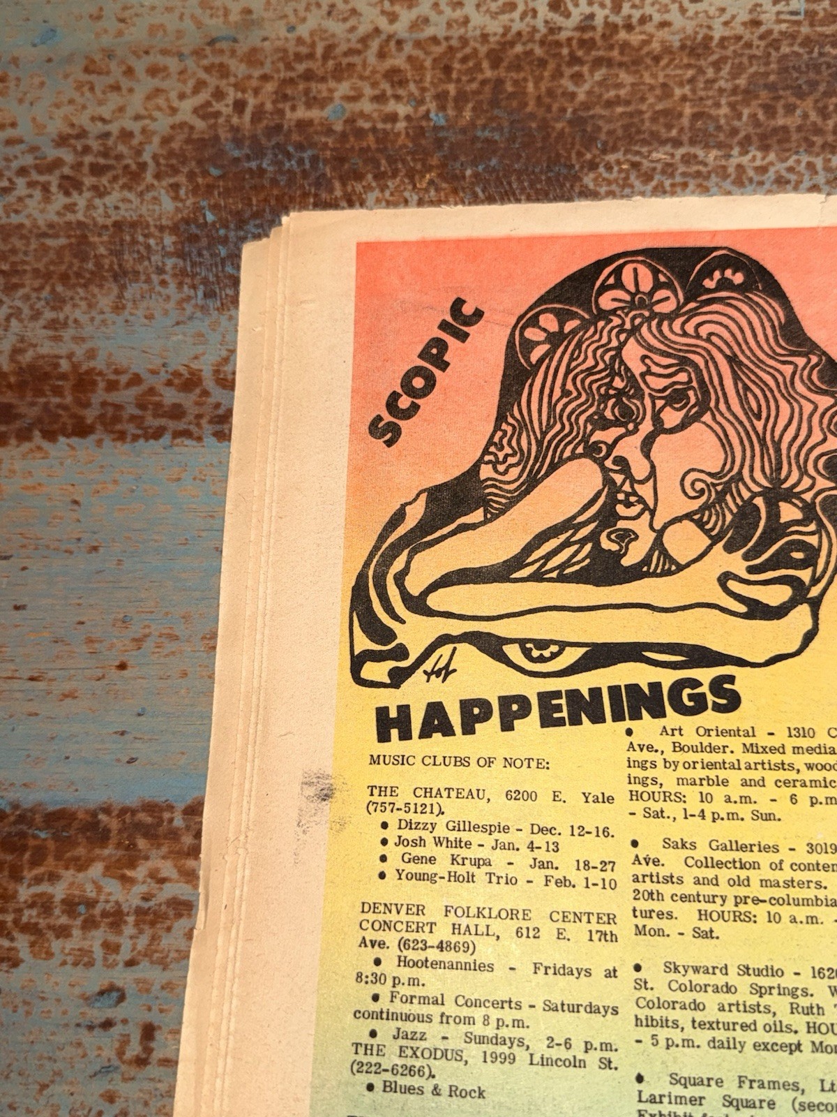 1967 Teleidoscopic Collage Denver The Doors New Year’s Eve Hendrix Family Dog