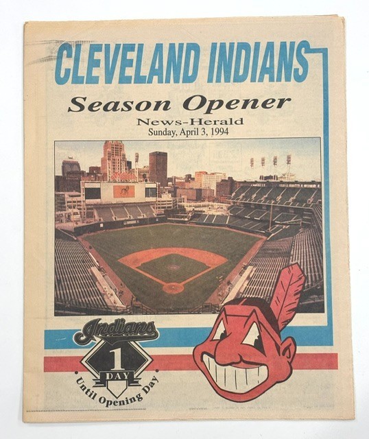 VTG 4/3/94 Cleveland Indians New Ballpark Jacobs Field Season Opener newspaper