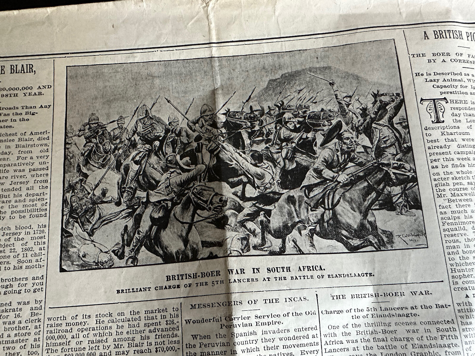 Utica Saturday Globe December 9 1899 John Bull Cape Colony British Boer War Art