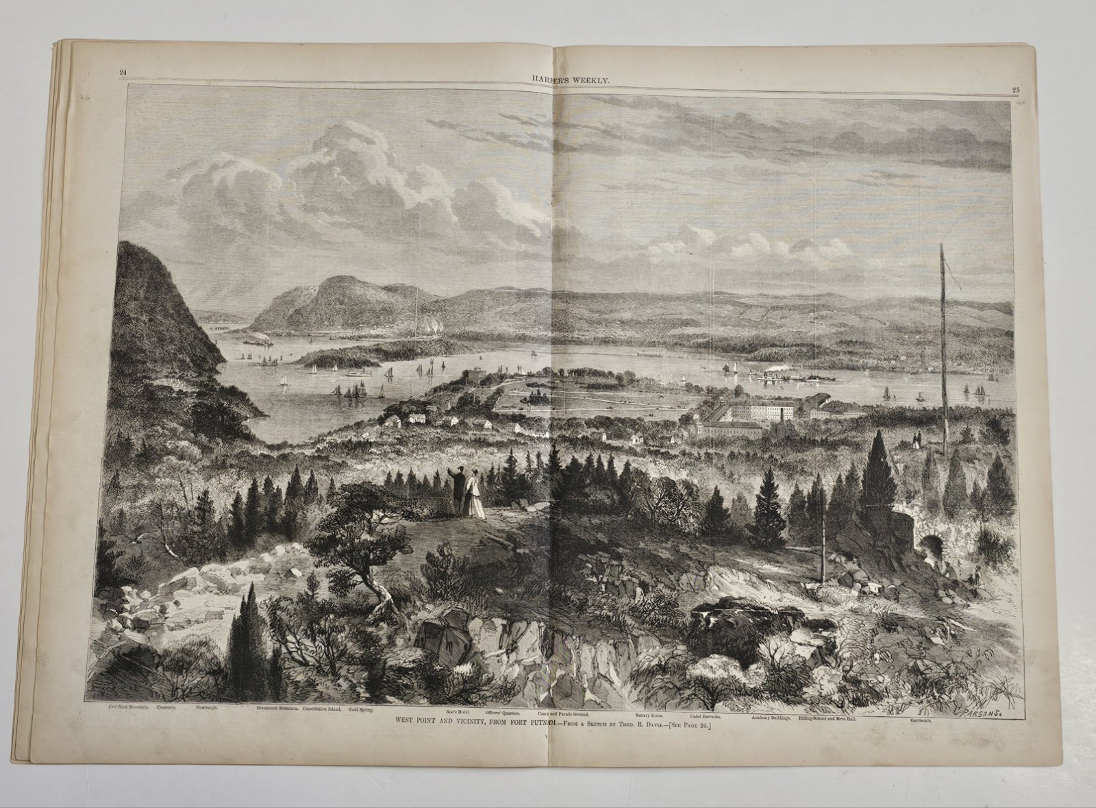 **1869 Harper’s Weekly Full Issue Includes Winslow Homer & ” West Point”**