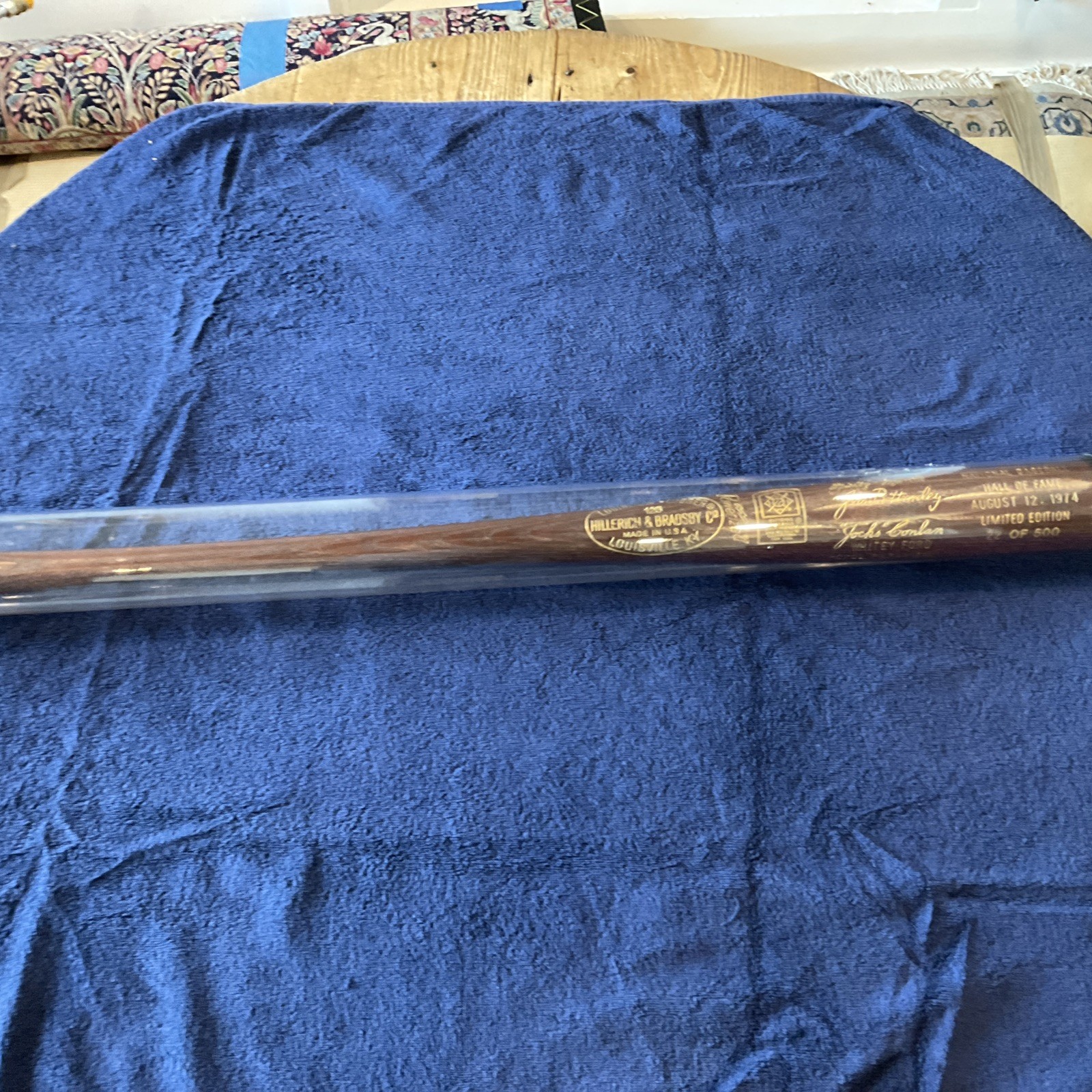 National Baseball Hall of Fame bat dated August 12, 1974 number 22 of 500
