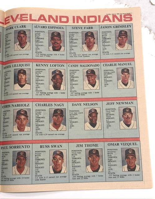 VTG 4/3/94 Cleveland Indians New Ballpark Jacobs Field Season Opener newspaper