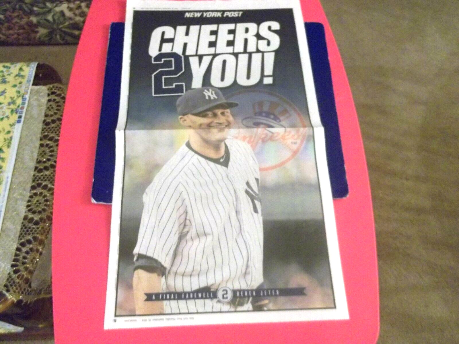 DEREK JETER “LAST GAME AT STADIUM’ /’HALL OF FAME 2020′ NY POST 9/25/14 /1/22/20
