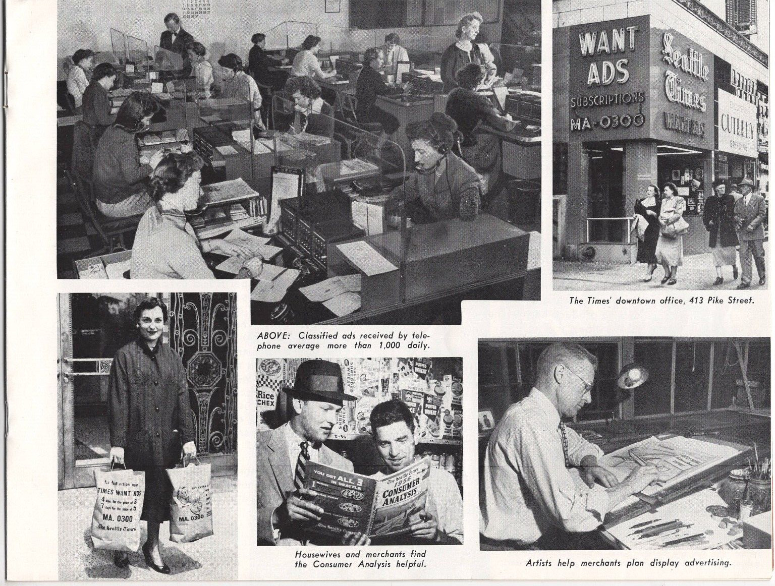 1940’s The Seattle Times – The story of your newspaper booklet 11×8 – 10 pages