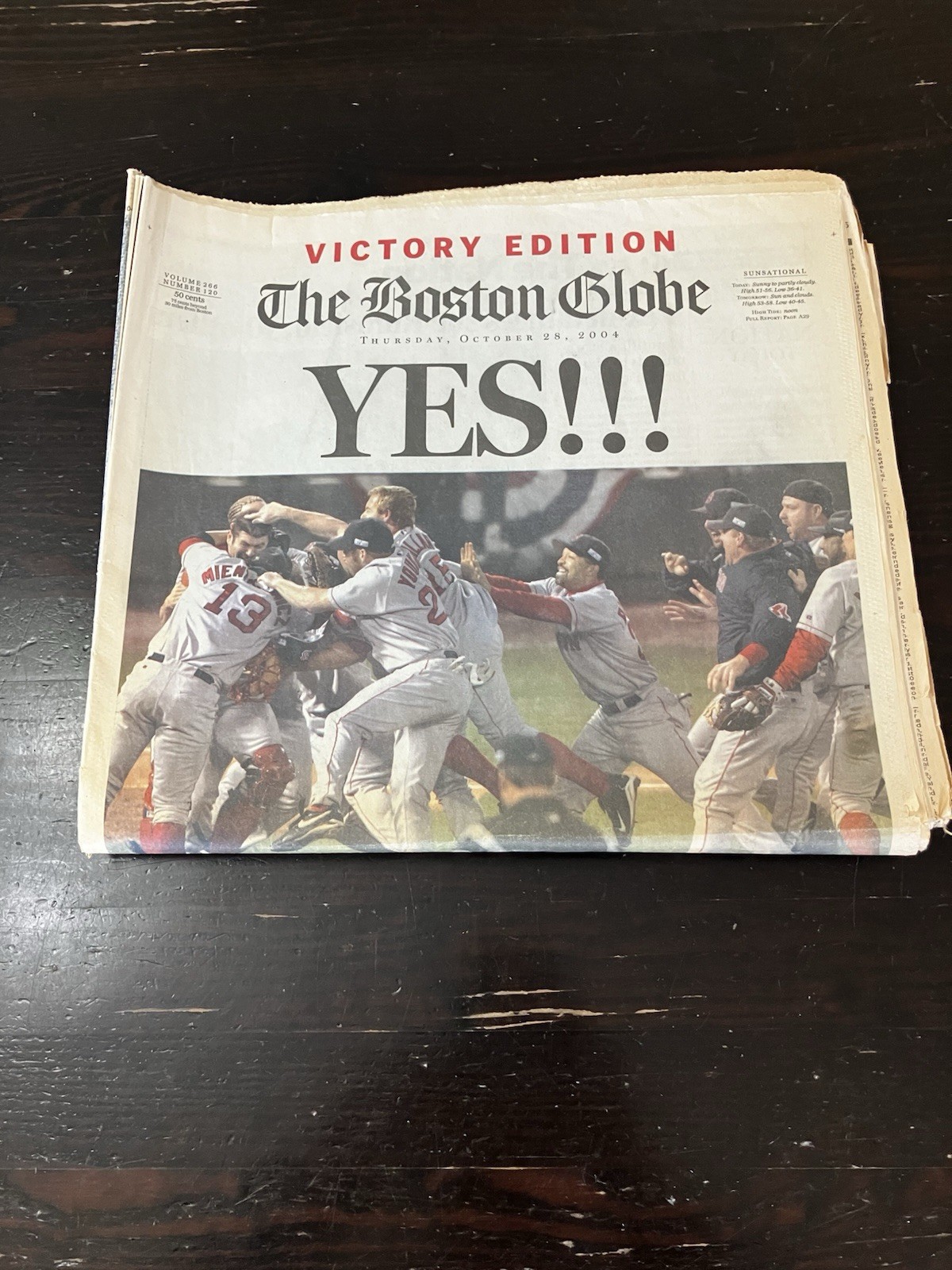 The Boston Globe Thursday October 28,2004