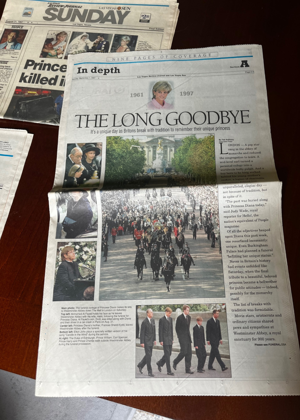 Princess Diana Death August 31st, Sept 7th, and Commemorative editions Las Vegas