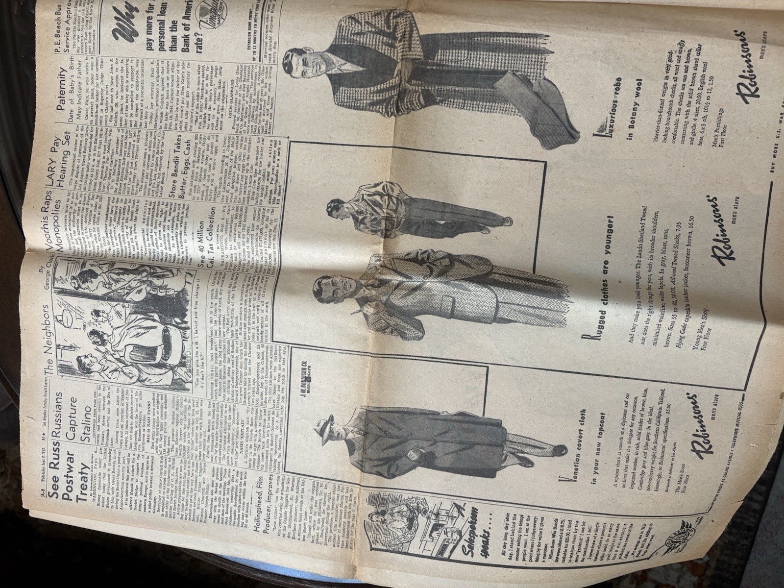 Vintage 1943 WAR EXTRA Newspaper