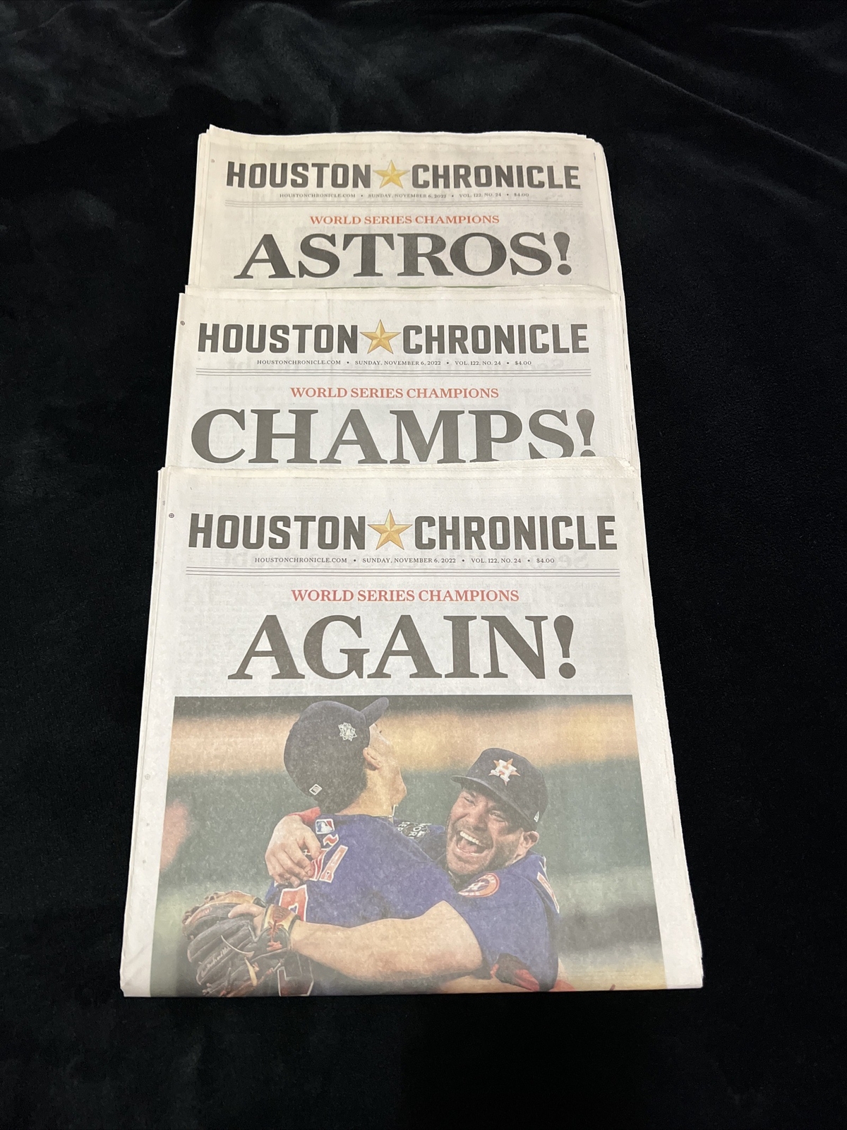 All Three 2022 World Series Houston Astros Houston Chronicle Newspaper’s