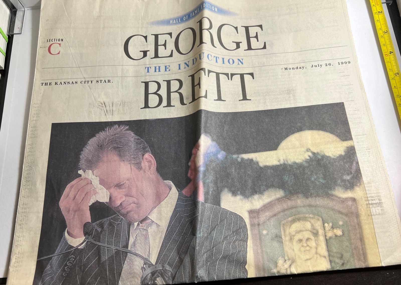 Kansas City Star Newspaper GEORGE BRETT KC Royals Cooperstown 1999 MLB Editorial