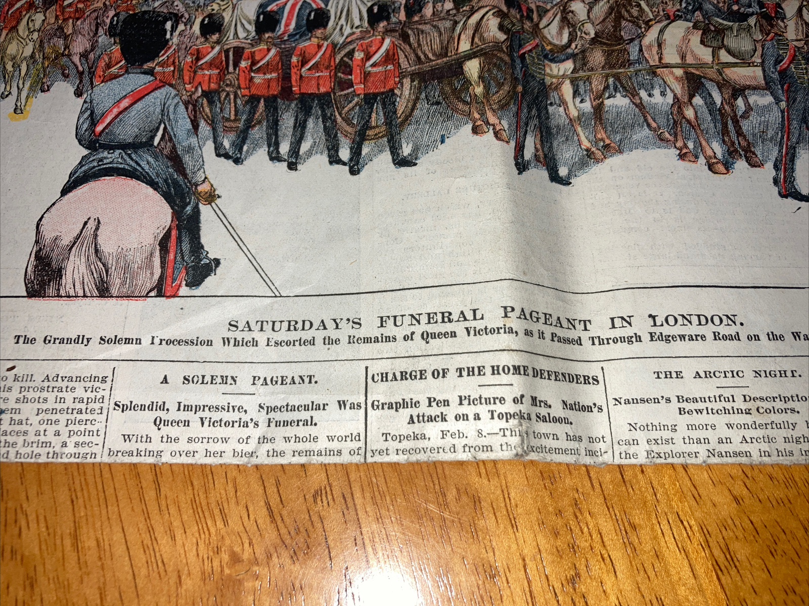 Vintage Newspaper Saturday Globe Utica NY Feb 9 1901 Queen Victoria Funeral