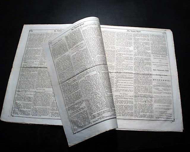 Rare BRATTLEBORO VT Windham County Town Vermont w/ Nice Masthead 1865 Newspaper