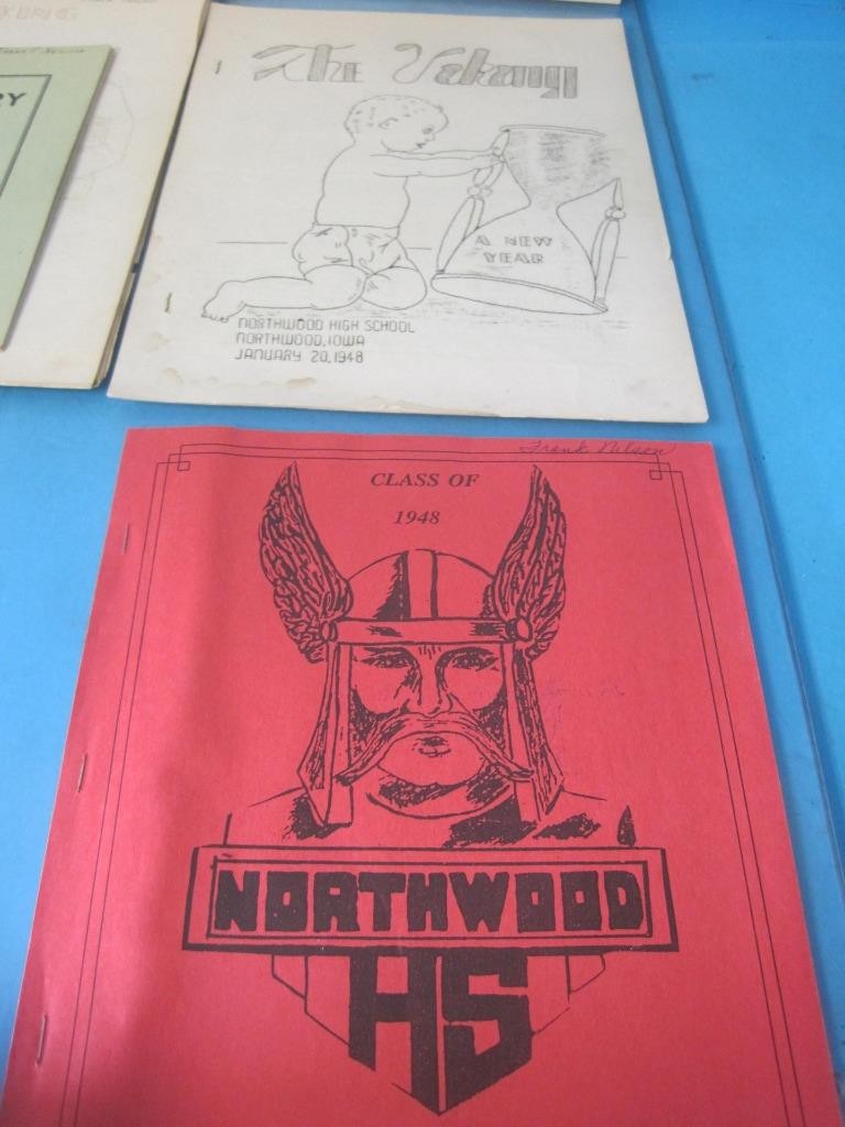 LOT OF 14 THE VIKING NORTHWOOD HIGHSCHOOL IOWA 1947-1948 NEWSPAPER BOOKLET RARE