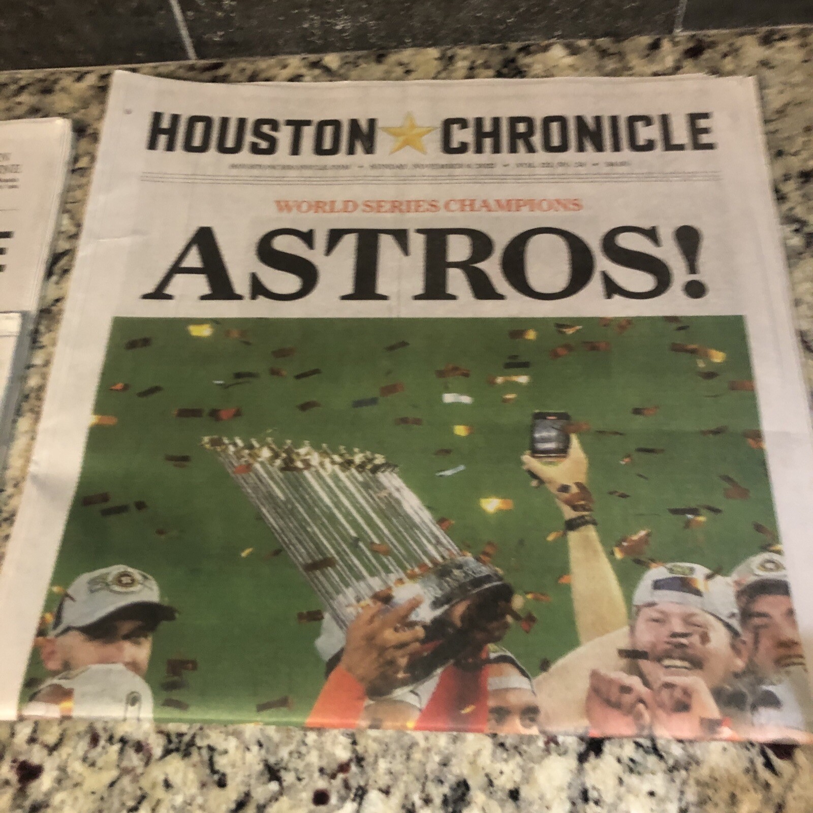 Astros 2022 World Series Houston Chronicle Lot 10/28 to 11/8