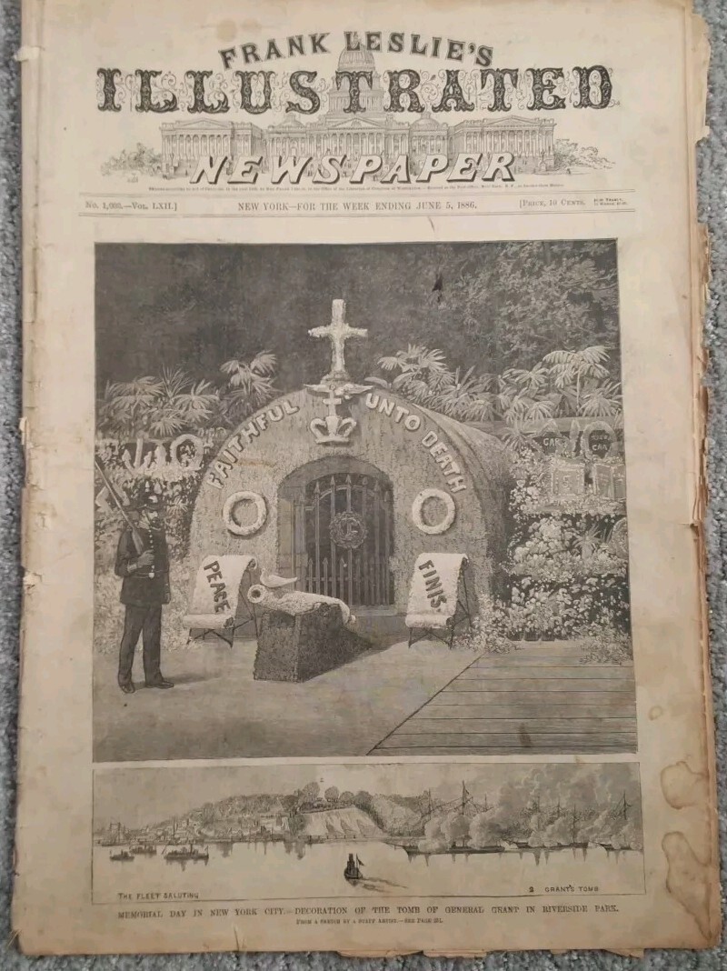 Frank Leslie’s Illustrated Newspaper June 5 1886, Memorial Day In New York City.