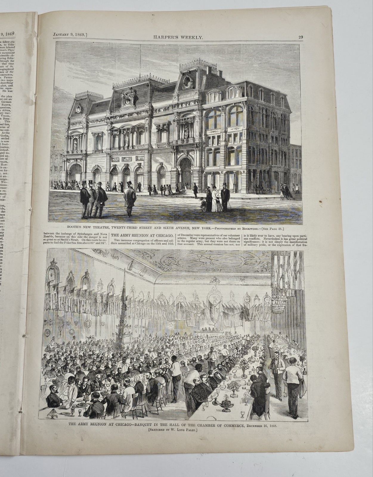 **1869 Harper’s Weekly Full Issue Includes Winslow Homer & ” West Point”**