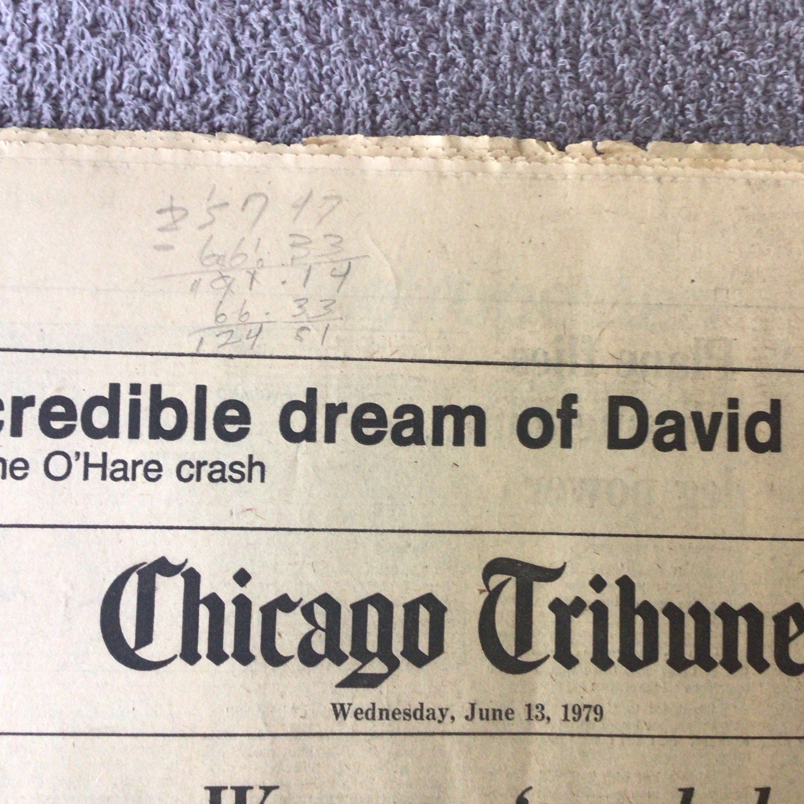 2~SECTIONS OF CHICAGO TRIBUNE NEWSPAPER RE: DEATH OF “THE DUKE” JOHN WAYNE~1979
