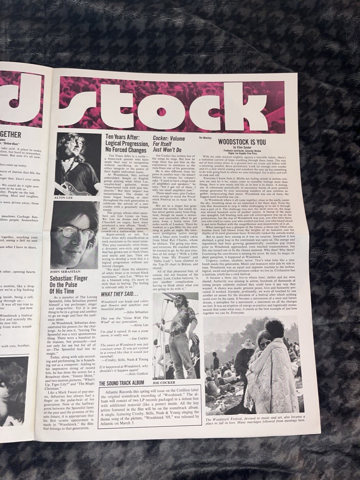 Woodstock Advertising Supplement To The Los Angeles Free Press April 17, 1970