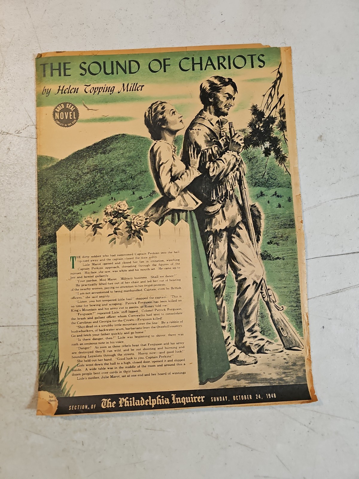 Philadelphia Inquirer The Sunday Novel October 24, 1948. The Sound Of Chariots