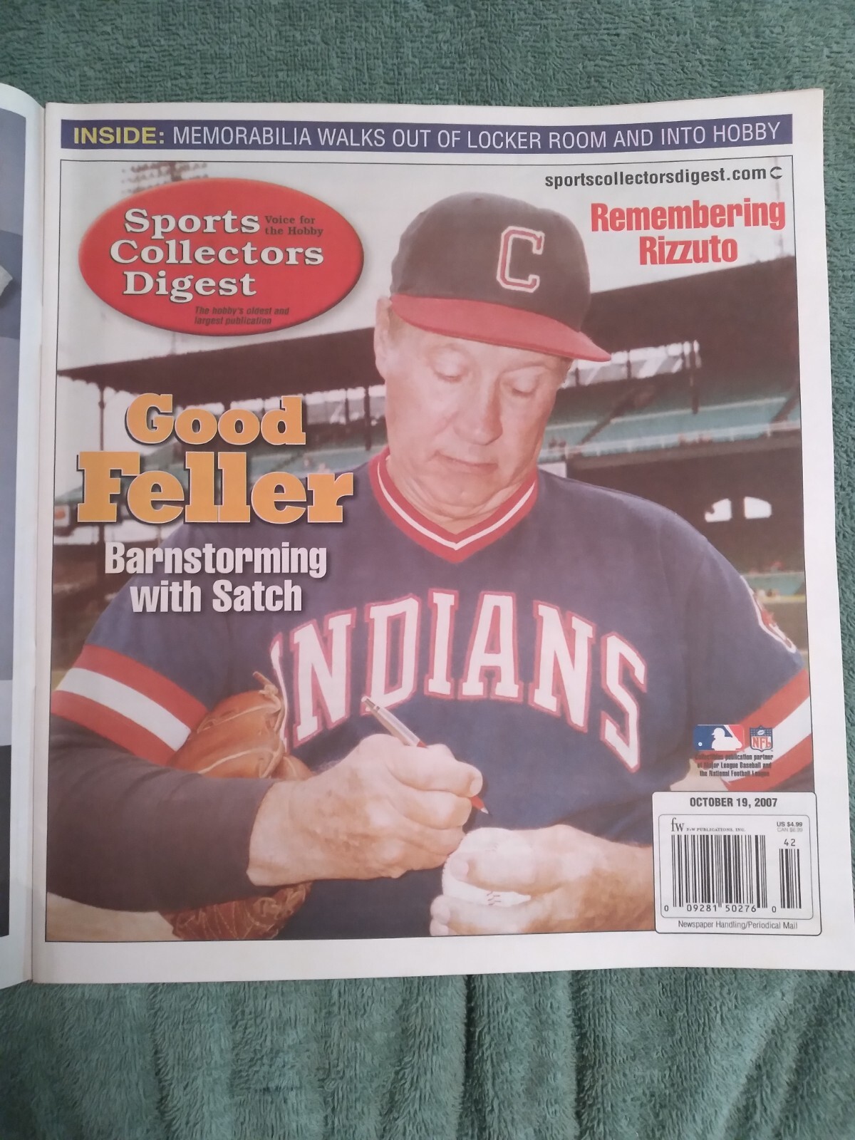 Oct 19, 2007 Sports Collectors Digest Cleveland Indians HOF Pitcher Bob Feller