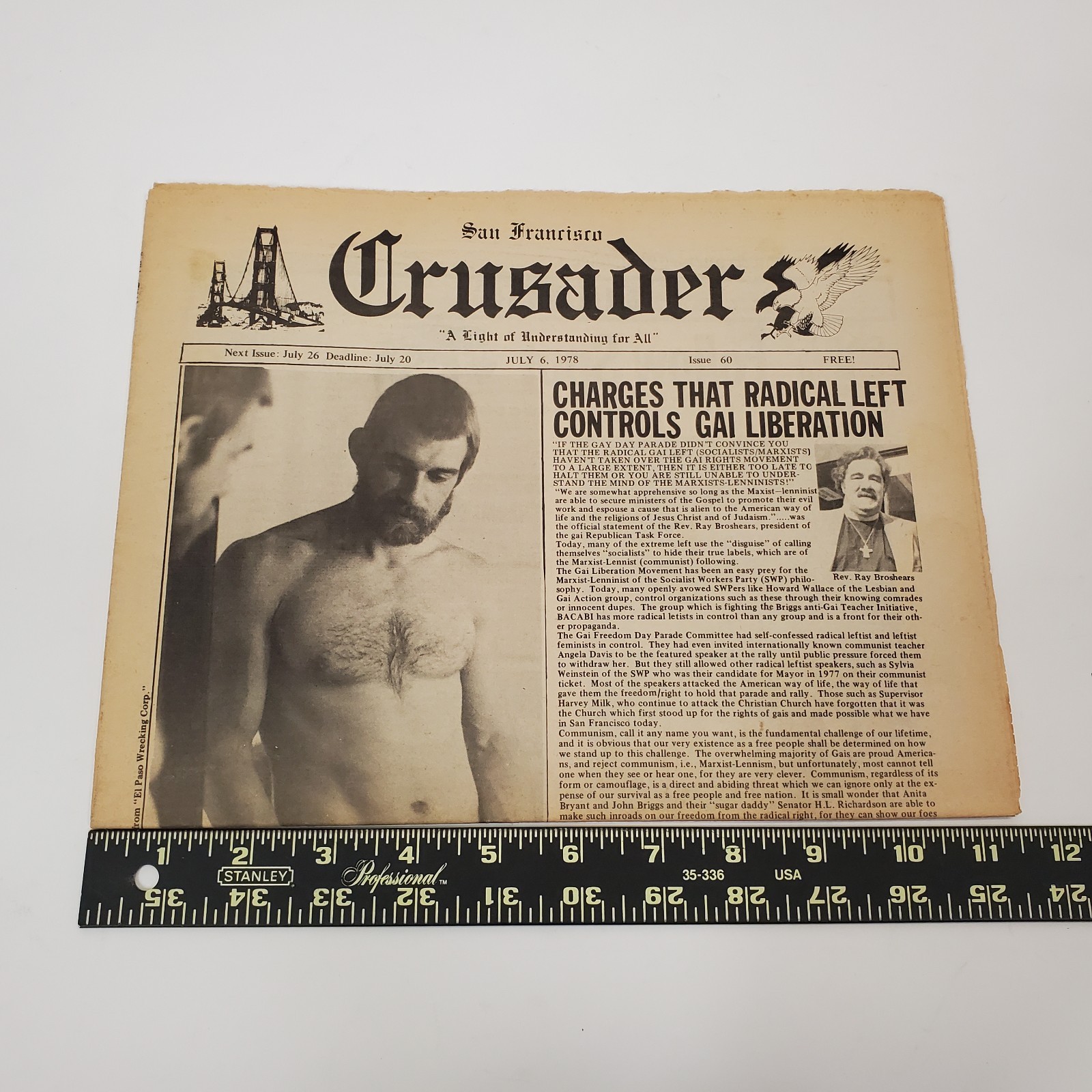 VTG July 1978 San Francisco Crusader Newspaper Issue 60 LGBTQ Political Ephemera