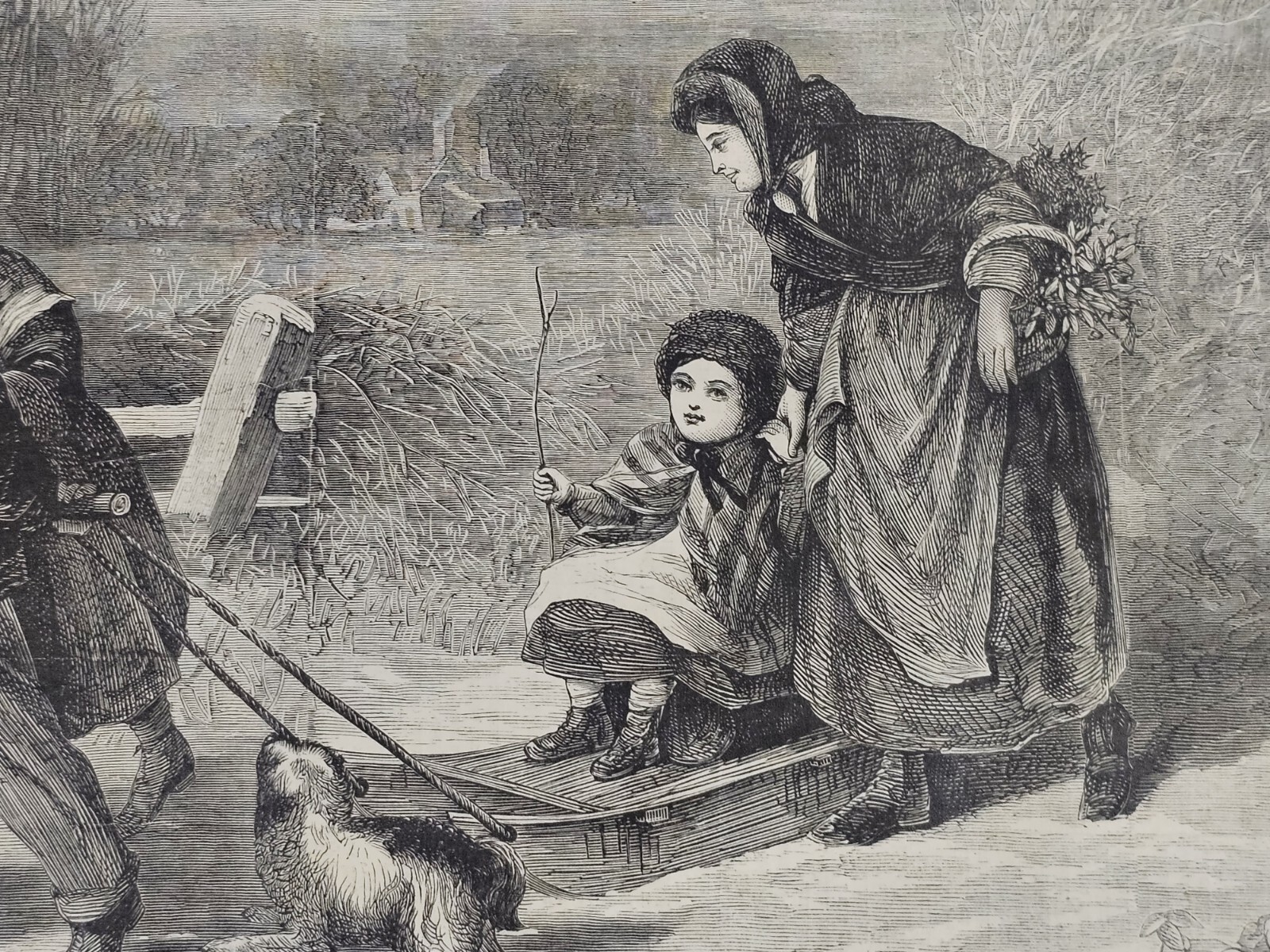 Harper’s Weekly January 23, 1869 ” The Sleigh Ride.” Page 57