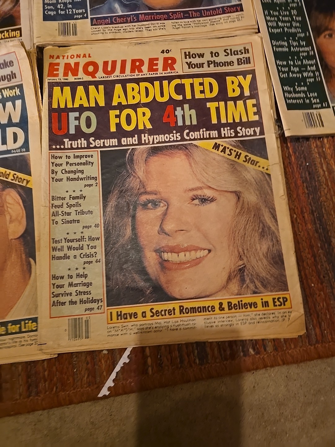 Vintage Lot Of 7 ‘National ENQUIRER’ Magazines (4) 1979 And (2) 1980 Editions