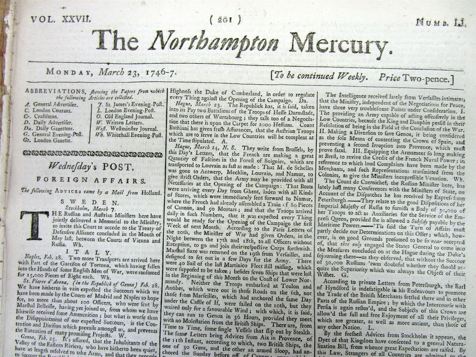 1747 newspaper Rhode Island privateer captures French ships – KING GEORGE’S WAR