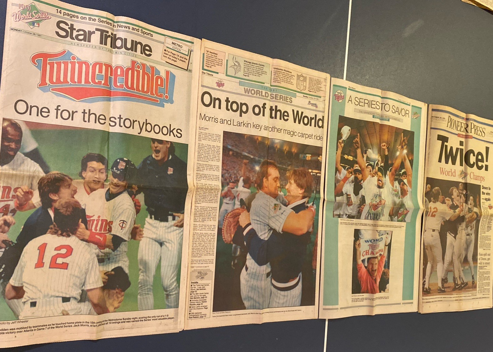 Minnesota Twins 1991 World Series Newspapers StarTribune PioneerPress 4 Sections