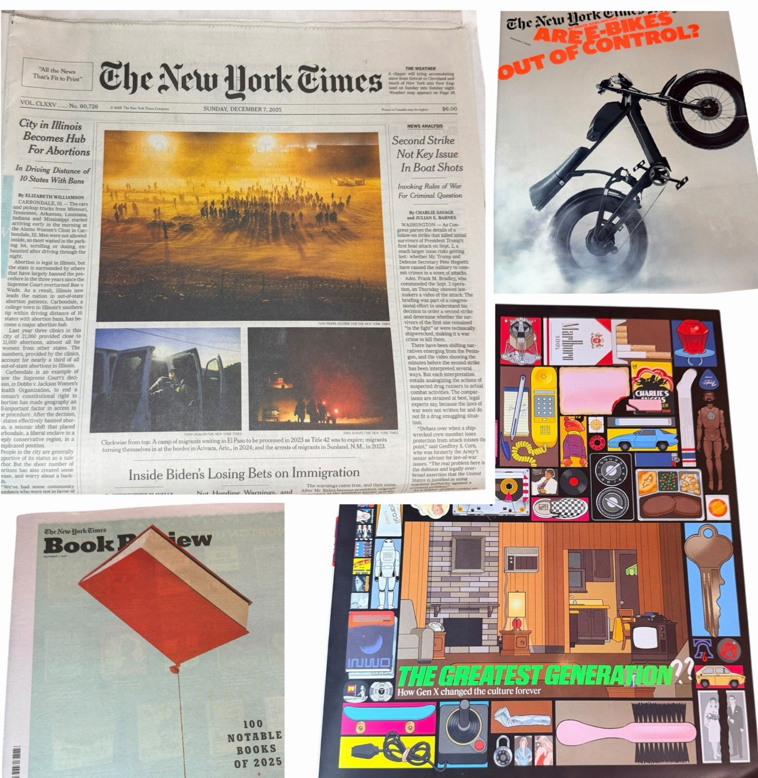 The New York Times Paper Sunday December 7 2025 Style Mag Book Review Complete