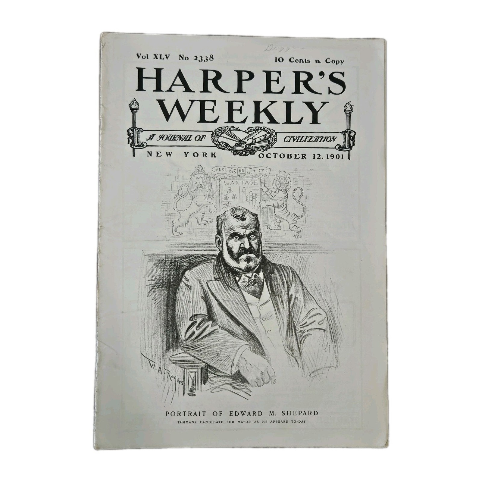 1901 Harper’s Weekly Oct 12 America’s Cup Yacht Racing Edward Shepard Ads Art…