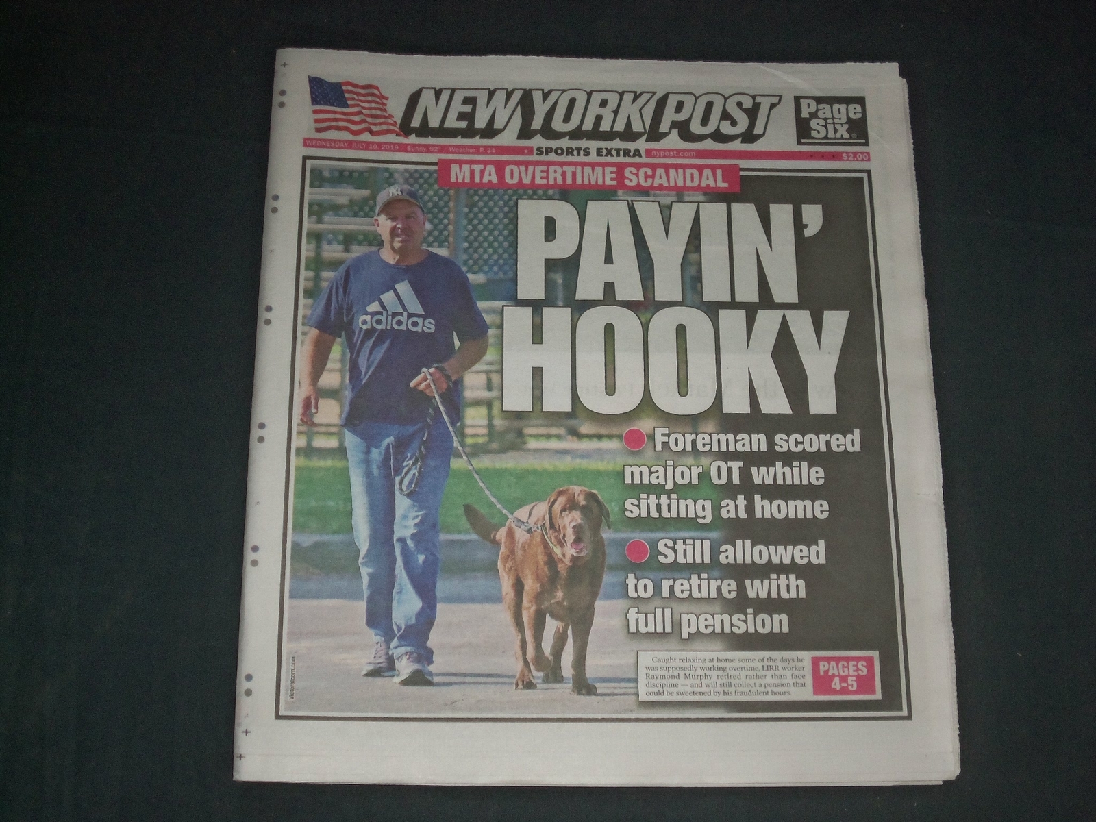 2019 JULY 10 NEW YORK POST NEWSPAPER – MLB HOME RUN EXPLOSTION – SHOW SOME BALLS