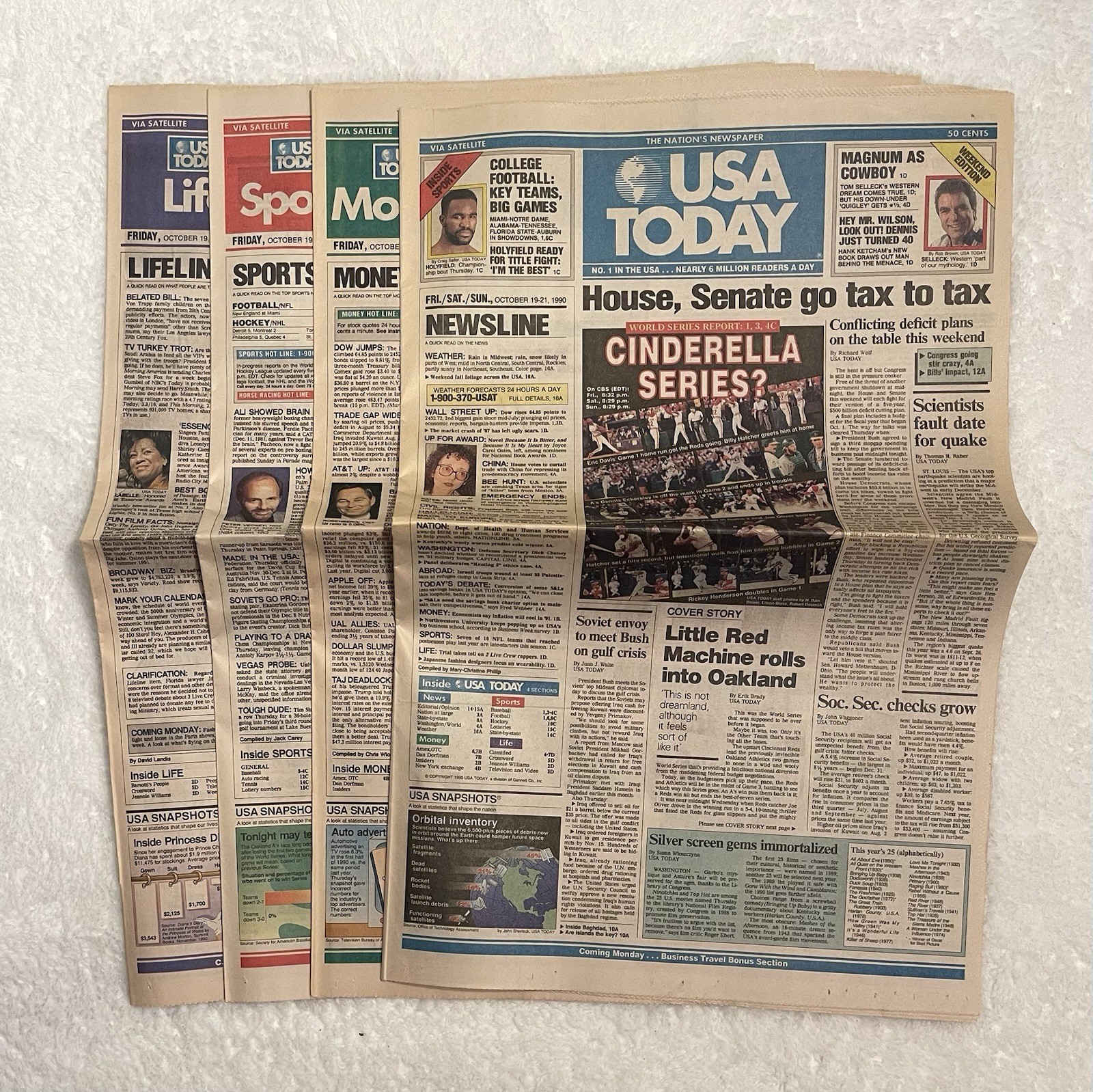 USA Today Cincinnati Reds 1990 World Series Full Original Newspaper Baseball MLB