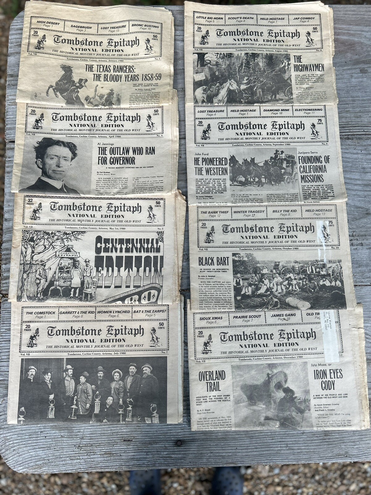 Tombstone Epitaph National Edition Newspapers From ‘80s Era – 80, ‘81, ‘83, ‘84