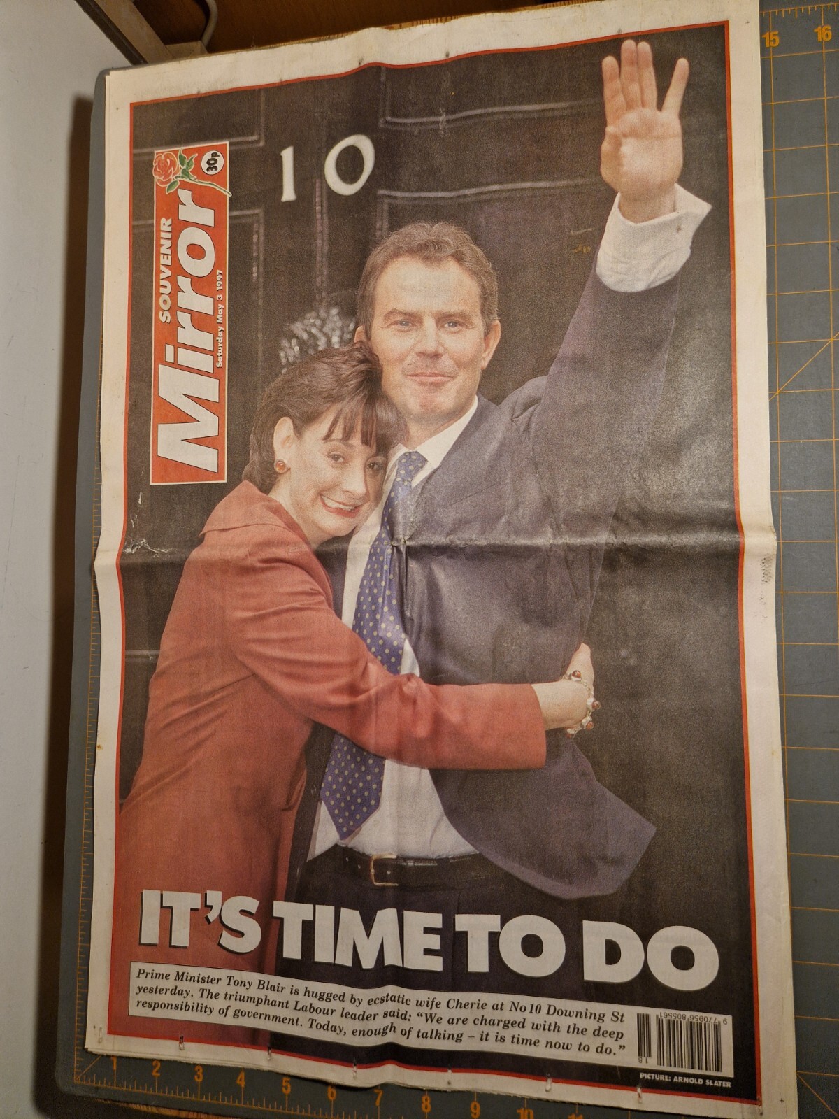 1997 vintage newspaper mirror tony blair its time to do number 10 politics