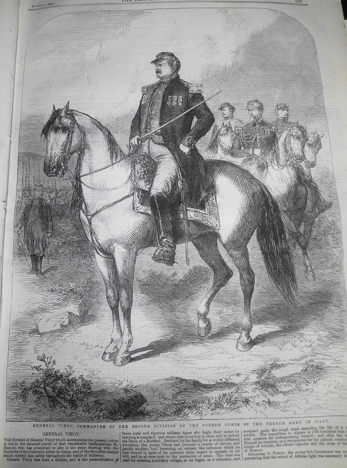 Illustrated London News, August 6, 1859. Peace Conference, Zurich; General Vinoy