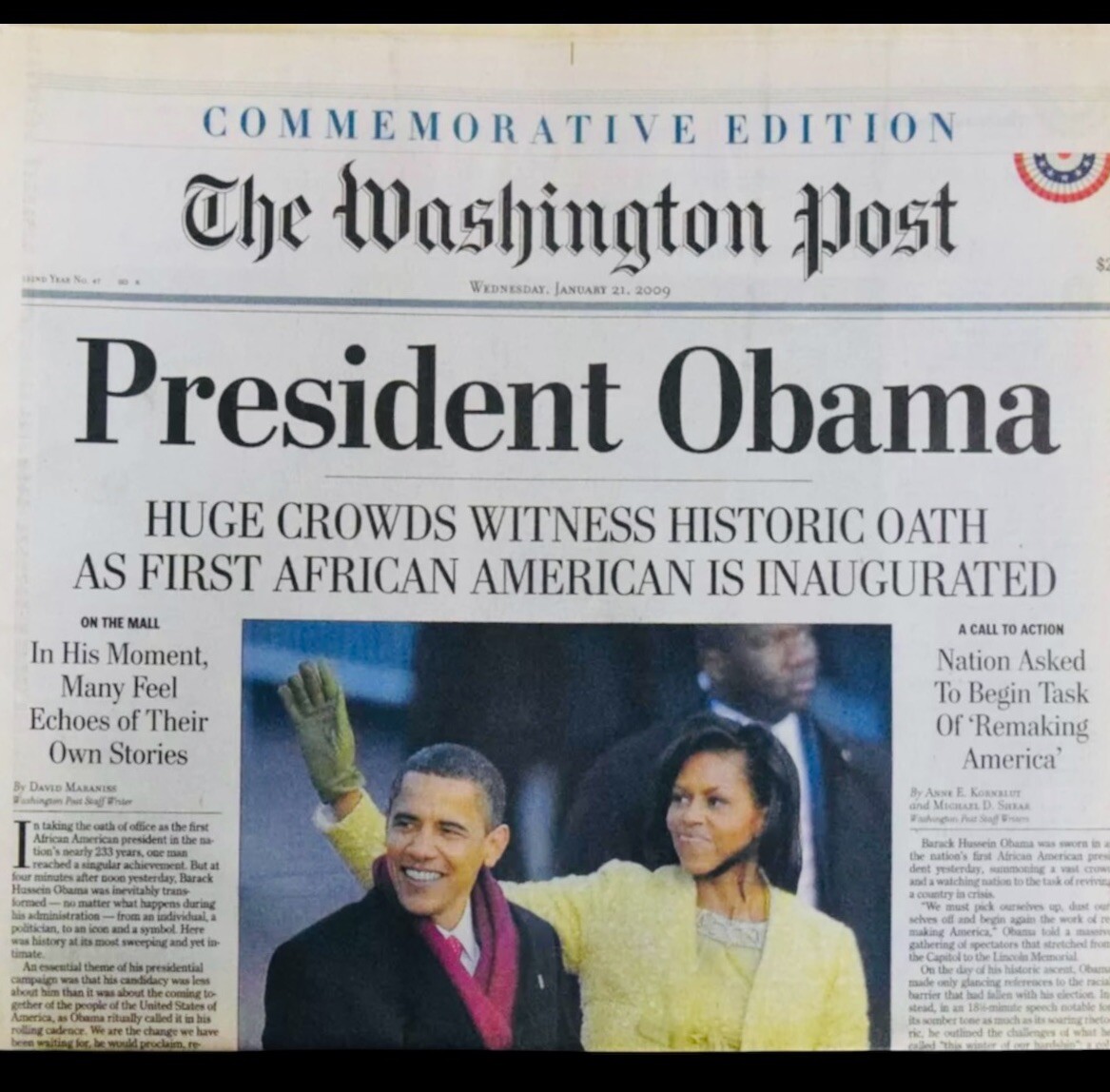 PRESIDENT OBAMA – WASHINGTON POST COMMEMORATIVE EDITION