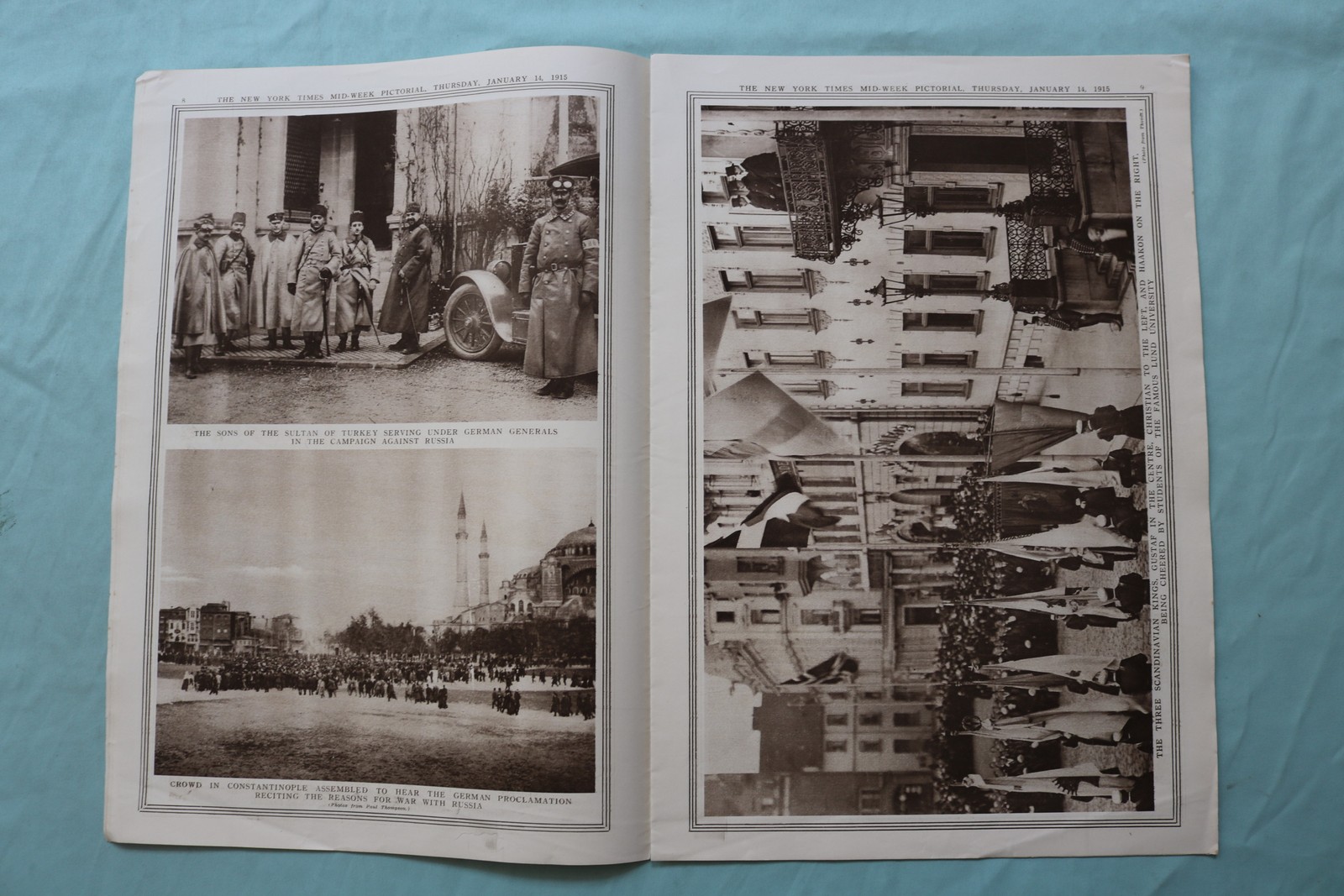 1915 JAN 14 NEW YORK TIMES MID-WEEK PICTORIAL WAR EXTRA- GERMAN BALLOON -NP 9124