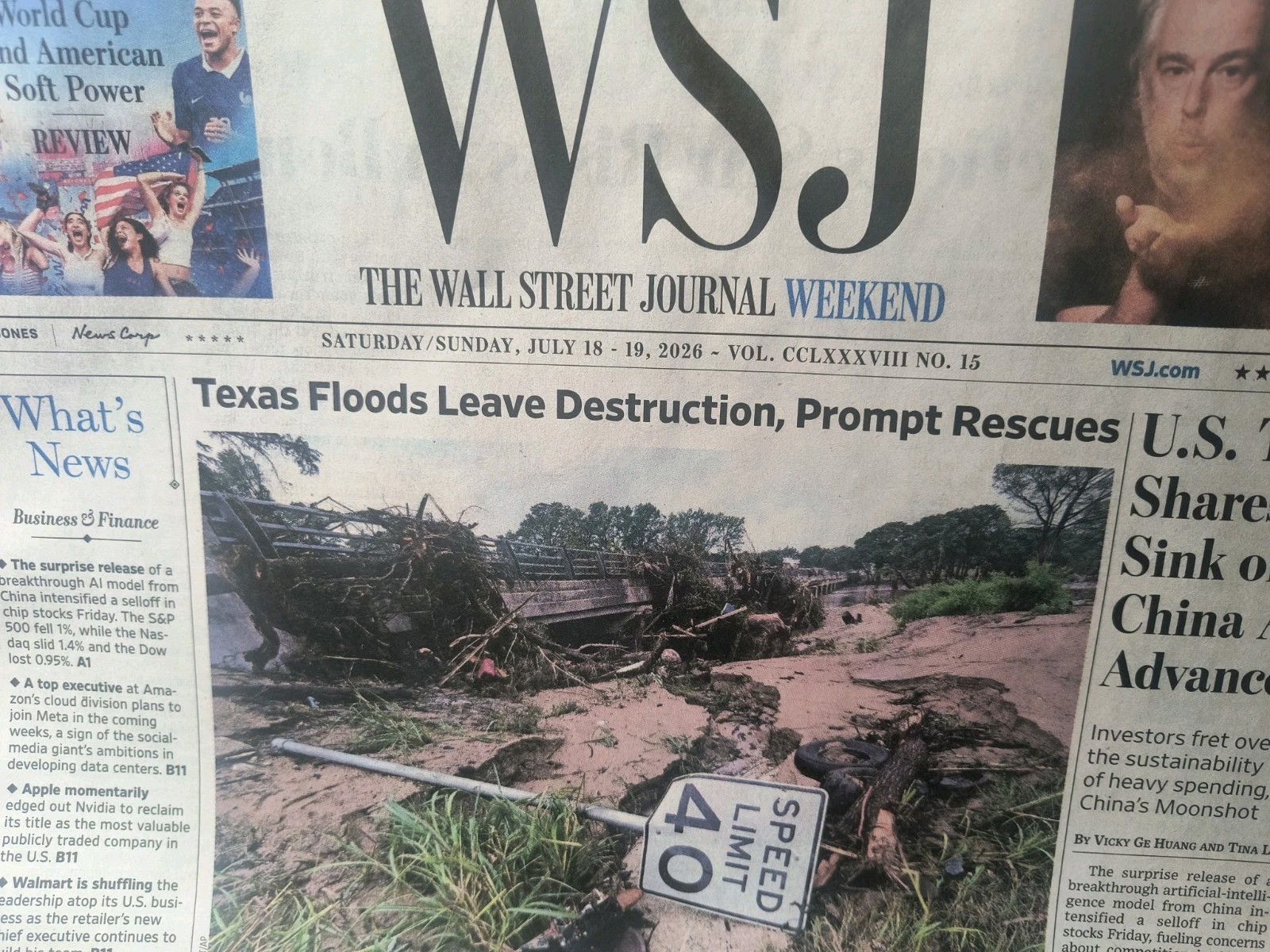 The Wall Street Journal Weekend Saturday/Sunday July 18-19 2026
